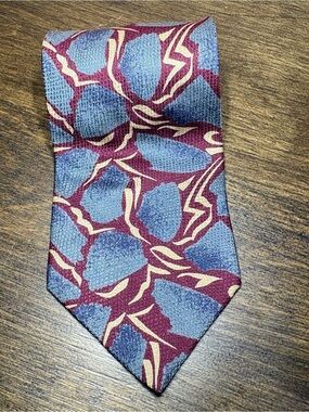 Vintage 90s Metropolitan Italy Silk Abstract Wide Tie